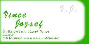vince jozsef business card